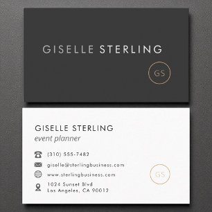 Event Planner Minimalistische Luxe Zwart Visitekaartje