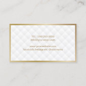 Event Planner Modern Gold Pineapple Luxury White Visitekaartje (Achterkant)