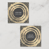 Event Planner Muziek Media Mode Blogger Grijs Vierkante Visitekaartje (Voorkant / Achterkant)