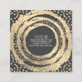 Event Planner Muziek Media Mode Blogger Grijs Vierkante Visitekaartje (Achterkant)