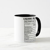 Event Planner Nutrition Facts Mok, dank u geschenk Mok (Voorkant rechts)