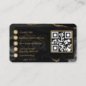 Event Planner QR Code Black Gold Visitekaartje (Achterkant)