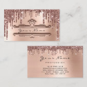 Event Planner Roos Crown Glitter Drivers VIP Royal Visitekaartje (Voorkant / Achterkant)