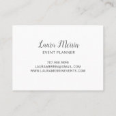 Event Planner Roos Gold Metallic op zwart Visitekaartje (Achterkant)