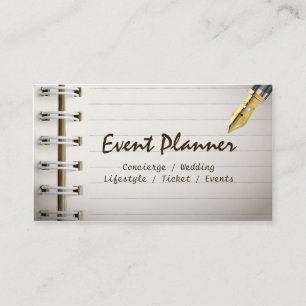 Event Planner Simple Notitieboek Professional Visitekaartje