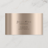 Event Planner Stripes Gold Ivory Creamy Floral Visitekaartje (Achterkant)