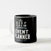 Event Planner Tweekleurige Koffiemok (Voorkant links)