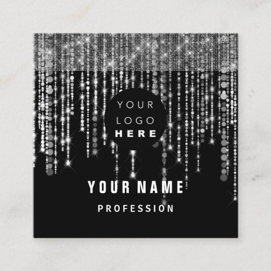 Event PLANNER Unieke Eyeash Logo VIP Vierkante Visitekaartje (Voorkant)