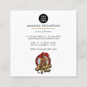 Event Planner Vierkante Visitekaartje (Achterkant)