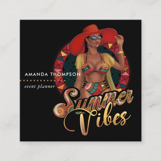 Event Planner Vierkante Visitekaartje (Voorkant)