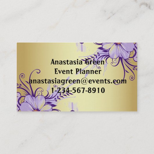 Event Planner Visitekaartje (Achterkant)