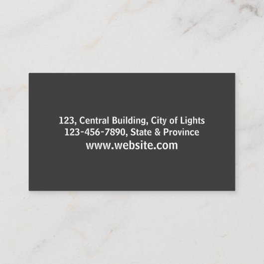 Event Planner Visitekaartje (Achterkant)