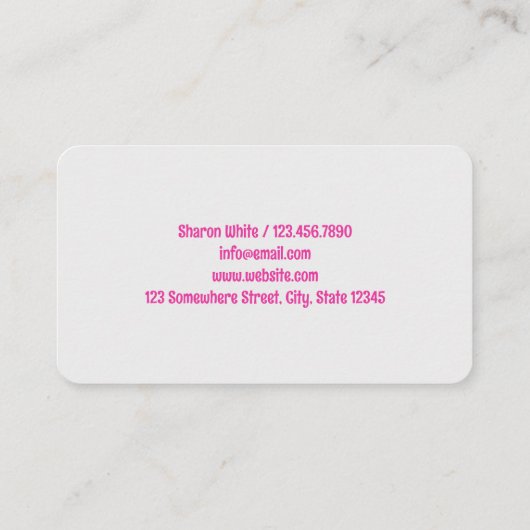 Event Planner Visitekaartje (Achterkant)