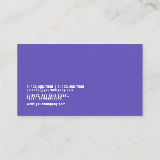 Event Planner Visitekaartje (Achterkant)