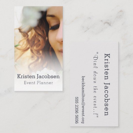 Event Planner Vrouw Business Visitekaartje (Voorkant / Achterkant)
