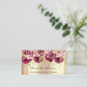 Event Planner Weddenschap Roos Gold Drip Logo QR C Visitekaartje (Staand voorkant)