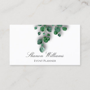 Event Planner Wedding Eucalyptus White Eenvoudig Visitekaartje