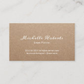 Event Planning Modern Script Rustic Kraft Visitekaartje (Voorkant)