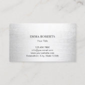 Event Planning Modern Silver en Black Ribbon Visitekaartje (Achterkant)