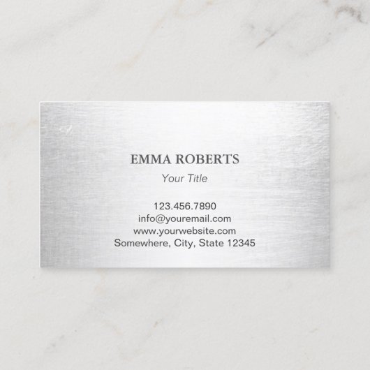 Event Planning Modern Silver en Black Ribbon Visitekaartje (Achterkant)