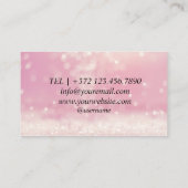 Event Planning Pink Shining Modern Visitekaartje (Achterkant)