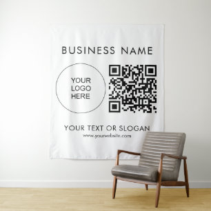 Event Seminar Party Achtergrond Logo Tekst QR Code Wandkleed