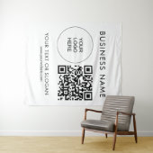 Event Seminar Party Achtergrond Logo Tekst QR Code Wandkleed (In Situ (horizontaal))