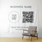 Event Seminar Party Logo Tekst QR Code Achtergrond Wandkleed (In Situ (horizontaal))
