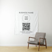 Event Seminar Party Logo Tekst QR Code Sjabloon Wandkleed (In situ)
