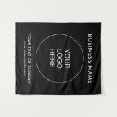 Event Seminar Party Zakelijke Logo Sjabloon Zwart Wandkleed (Voorkant (horizontaal))