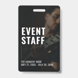Event Staff Backstage Pass met foto-ID-badge Badge