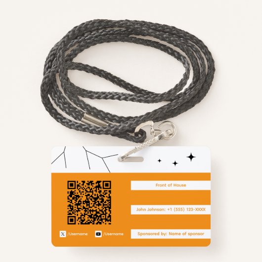 Event Staff Badge (Achterkant met draagriem)