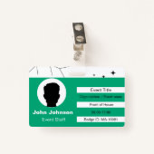 Event Staff Badge (Voorkant met clip)