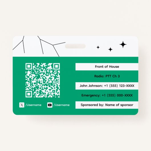 Event Staff Badge (Achterkant)