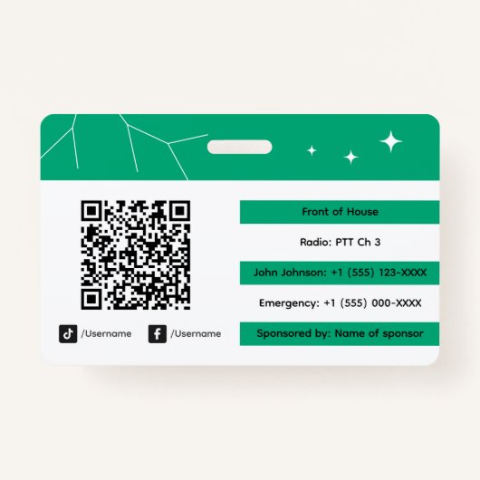 Event Staff Badge (Achterkant)