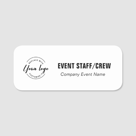 Event staff Custom Business logo generic Naamplaatje (Voorkant)