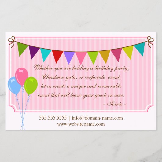 Event Stylist and Design Dessert Buffet Flyer (Achterkant)