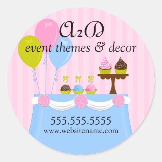 Event Stylist Decorated Table Ronde Sticker (Voorkant)