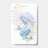 Event Stylist Powder Blue Hydrangea Waterverf Badge (Achterkant)