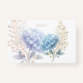 Event Stylist Powder Blue Hydrangea Waterverf Badge (Achterkant)