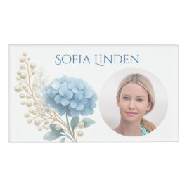 Event Stylist Powder Blue Hydrangea Waterverf Naambadge