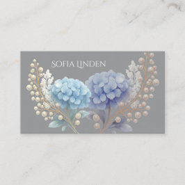 Event Stylist Powder Blue Hydrangea Waterverf Visitekaartje