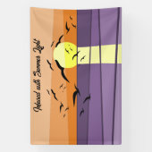 Event Tagline Script Top · Grote Sunset-banner Spandoek (Verticaal)