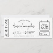 Event Ticket Modern Business Logo Geef één token t Kaart (Voorkant)