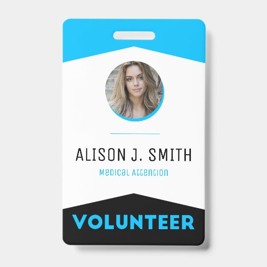 Event Volunteer Modern Badge (Voorzijde)