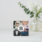 Event Weddenschap Planner Foto QR Code Social Medi Vierkante Visitekaartje (Staand voorkant)