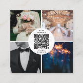 Event Weddenschap Planner Foto QR Code Social Medi Vierkante Visitekaartje (Voorkant)