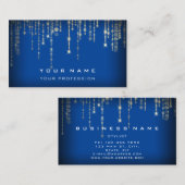 Event Wedding Planner Black White Blu Gold Strings Visitekaartje (Voorkant / Achterkant)