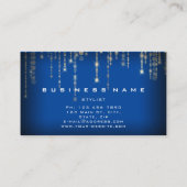 Event Wedding Planner Black White Blu Gold Strings Visitekaartje (Achterkant)