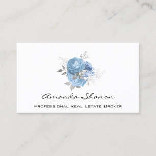 Event Wedding Planner Blue Rozen White LogoQRCODE Visitekaartje